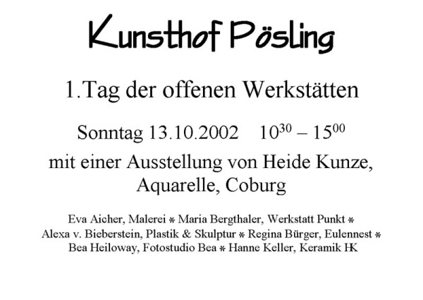 Tag der offenen Werkst&auml;tten 2003